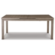 Bowery Hill Outdoor Rectangular Aluminum Dining Table in Brown