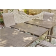Bowery Hill Outdoor Rectangular Aluminum Dining Table in Brown