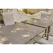 Bowery Hill Outdoor Rectangular Aluminum Dining Table in Brown