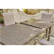 Bowery Hill Outdoor Rectangular Aluminum Dining Table in Brown