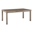 Bowery Hill Outdoor Rectangular Aluminum Dining Table in Brown
