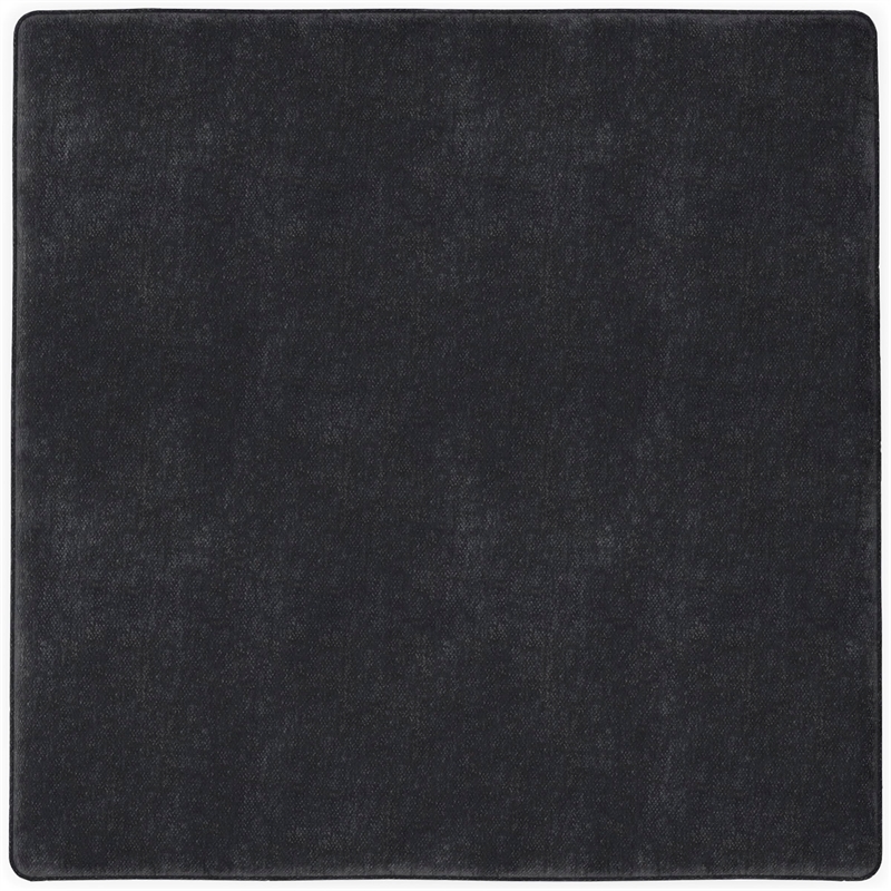 Bowery Hill Oversized Fabric Accent Ottoman in Charcoal Finish