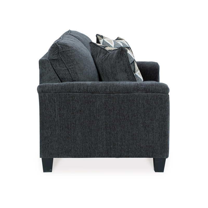 Bowery Hill Modern / Contemporary Fabric Loveseat in Smoke Gray