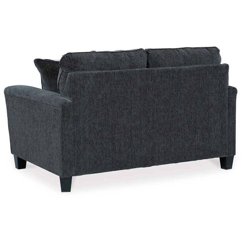 Bowery Hill Modern / Contemporary Fabric Loveseat in Smoke Gray