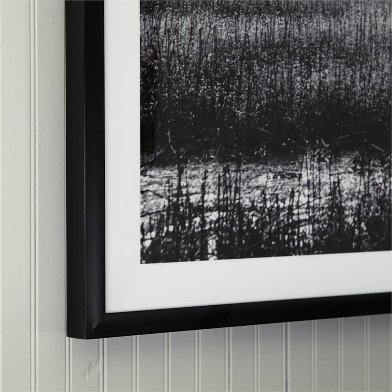 Bowery Hill Modern Acrylic Plastic Wall Art in Black and White