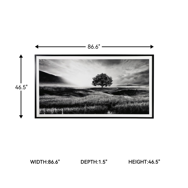 Bowery Hill Modern Acrylic Plastic Wall Art in Black and White