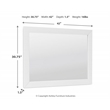 Bowery Hill Contemporary Engineered Wood White Bedroom Mirror