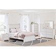 Bowery Hill Contemporary Engineered Wood White Bedroom Mirror