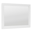 Bowery Hill Contemporary Engineered Wood White Bedroom Mirror