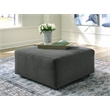 Bowery Hill Corner-blocked Frame Charcoal Oversized Accent Ottoman