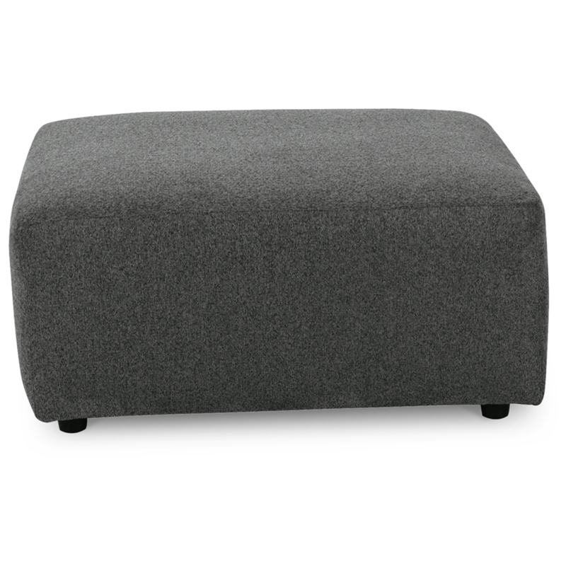 Bowery Hill Corner-blocked Frame Charcoal Oversized Accent Ottoman