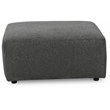 Bowery Hill Corner-blocked Frame Charcoal Oversized Accent Ottoman