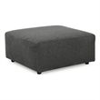 Bowery Hill Corner-blocked Frame Charcoal Oversized Accent Ottoman