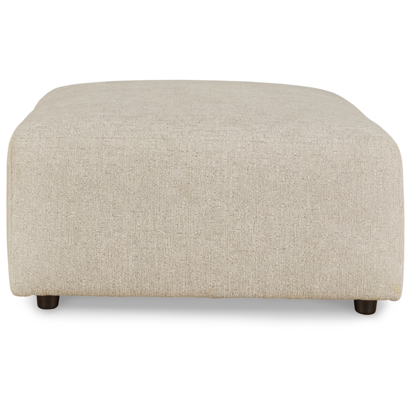 Bowery Hill Corner-blocked Frame Beige Oversized Accent Ottoman