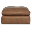 Bowery Hill Corner-blocked Frame Caramel Oversized Accent Ottoman