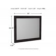 Bowery Hill Contemporary Charcoal Engineered Wood Frame Bedroom Mirror
