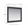 Bowery Hill Contemporary Engineered Wood Charcoal Bedroom Mirror