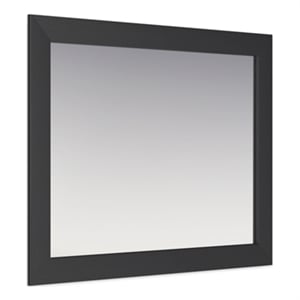 Bowery Hill Contemporary Engineered Wood Charcoal Bedroom Mirror