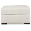 Bowery Hill Corner-blocked Frame White Oversized Accent Ottoman