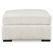 Bowery Hill Corner-blocked Frame White Oversized Accent Ottoman