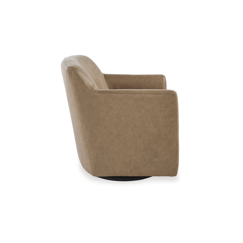 Bowery Hill Modern / Contemporary Light Brown Swivel Accent Chair