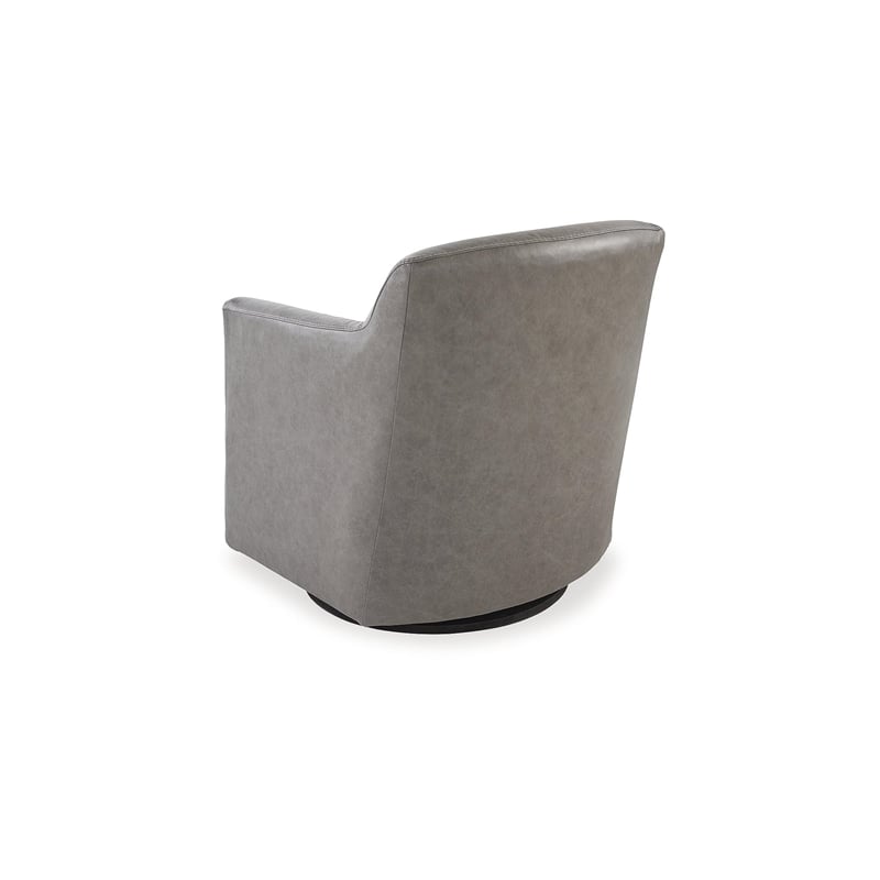 Bowery Hill Modern / Contemporary Gray Finish Swivel Accent Chair