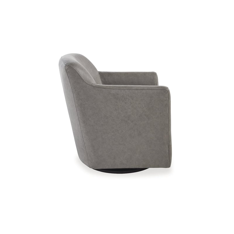 Bowery Hill Modern / Contemporary Gray Finish Swivel Accent Chair