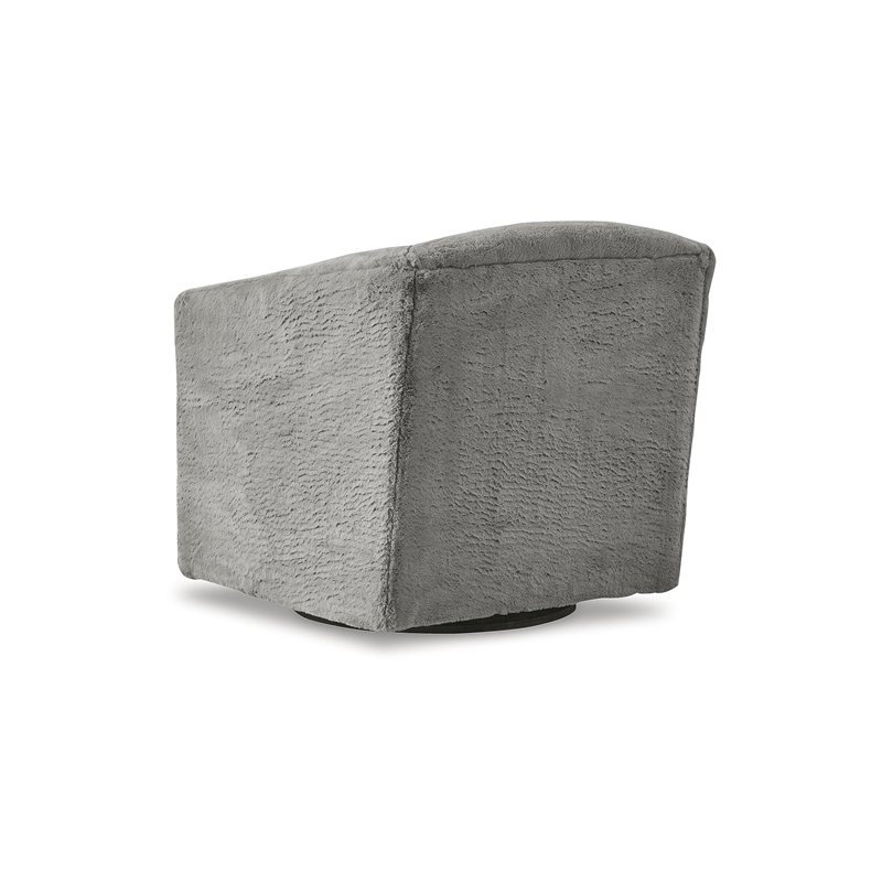 Bowery Hill Contemporary Charcoal Polyester Upholstery Accent Chair