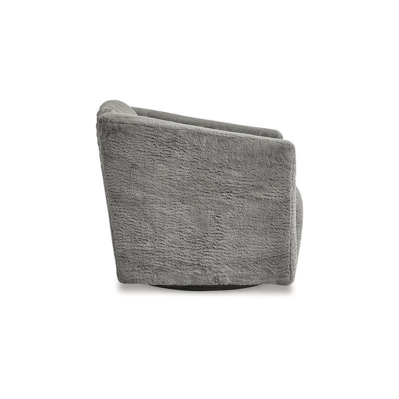 Bowery Hill Contemporary Charcoal Polyester Upholstery Accent Chair