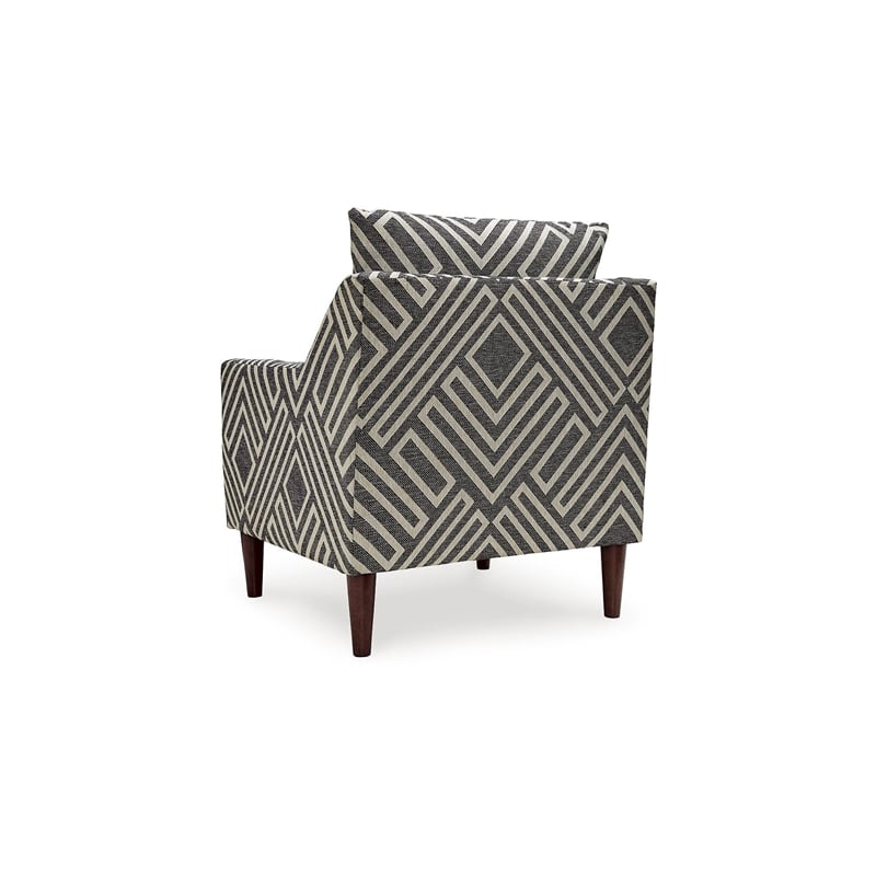 Bowery Hill Contemporary Charcoal Polyester Upholstery Accent Chair