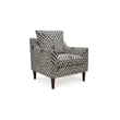 Bowery Hill Contemporary Charcoal Polyester Upholstery Accent Chair