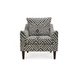 Bowery Hill Contemporary Charcoal Polyester Upholstery Accent Chair