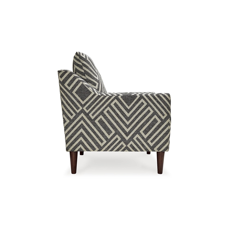 Bowery Hill Contemporary Charcoal Polyester Upholstery Accent Chair