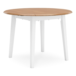Bowery Hill Contemporary Light Brown Wood Dining Drop Leaf Table