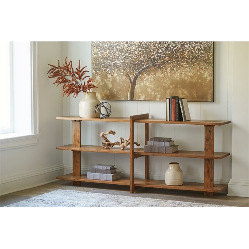 Bowery Hill Modern / Contemporary Brown Finish Console Sofa Table