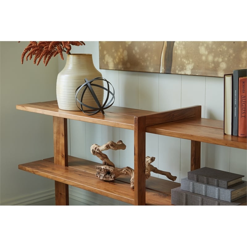 Bowery Hill Modern / Contemporary Brown Finish Console Sofa Table