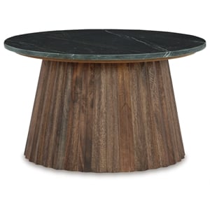 Bowery Hill Contemporary Solid Wood Brown Accent Coffee Table