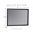 Bowery Hill Contemporary Engineered Wood Black Bedroom Mirror