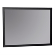 Bowery Hill Contemporary Engineered Wood Black Bedroom Mirror