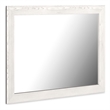 Bowery Hill Contemporary White Engineered Wood Frame Bedroom Mirror