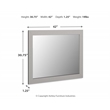 Bowery Hill Contemporary Engineered Wood Light Gray Bedroom Mirror