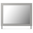 Bowery Hill Contemporary Engineered Wood Light Gray Bedroom Mirror