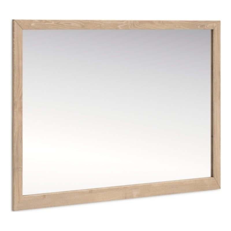 Bowery Hill Modern / Contemporary Engineered Wood Tan Bedroom Mirror