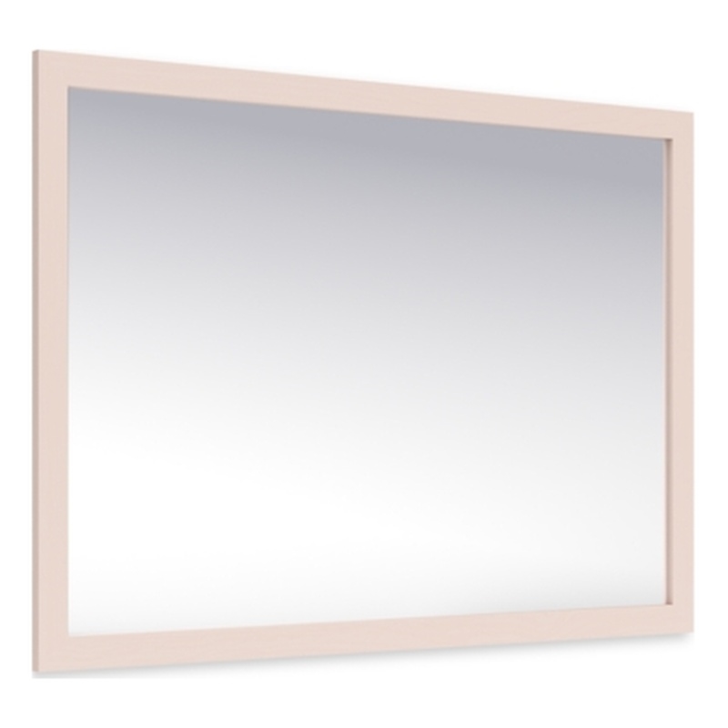 Bowery Hill Contemporary Engineered Wood Blush Bedroom Mirror
