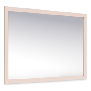 Bowery Hill Contemporary Engineered Wood Blush Bedroom Mirror