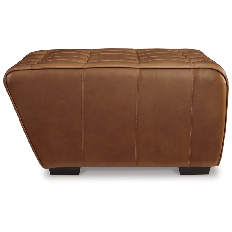 Bowery Hill Corner-blocked Frame Chocolate Oversized Accent Ottoman