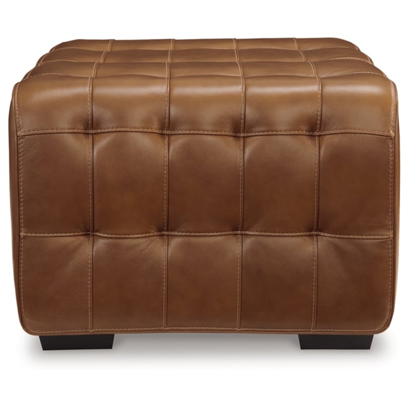 Bowery Hill Corner-blocked Frame Chocolate Oversized Accent Ottoman