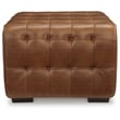 Bowery Hill Corner-blocked Frame Chocolate Oversized Accent Ottoman