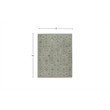 Bowery Hill Contemporary Wool and Polyester Green & Ivory 8x10 Rug