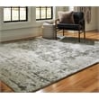 Bowery Hill Contemporary Machine Woven Polyester Gray 8x10 Rug